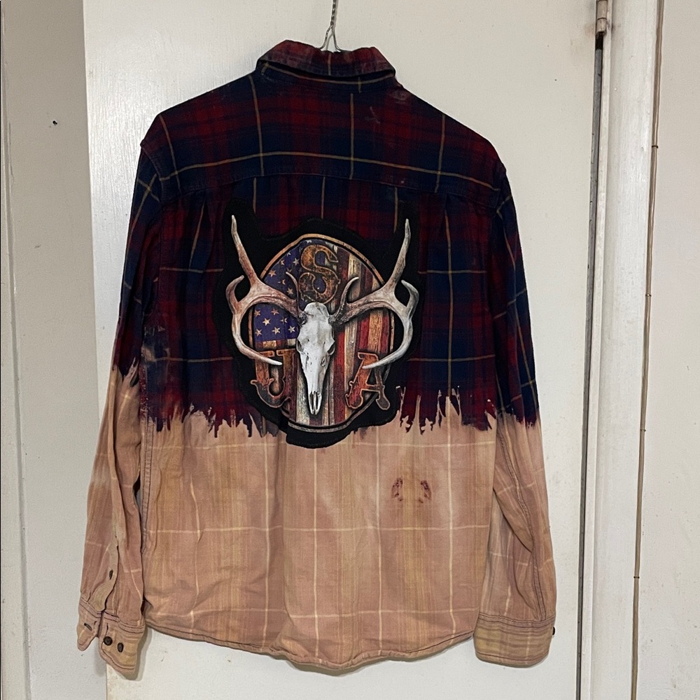 George Multicolor Button Down Shirt With Skull De… - image 1